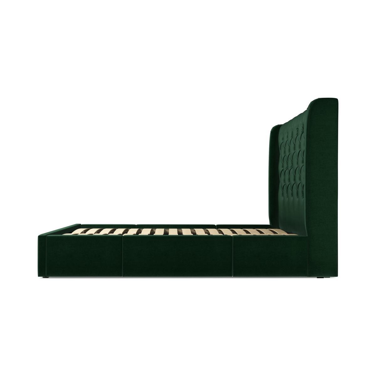 Romare King Size Bed with Storage Drawers, Bottle Green Velvet – image 6