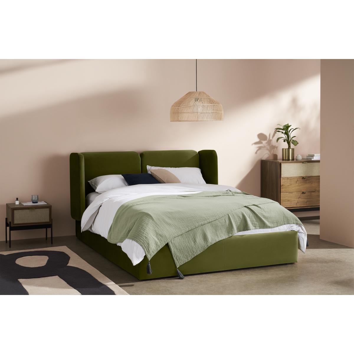Ricola Super King Size Ottoman Storage Bed, Nocellara Green Velvet – image 3