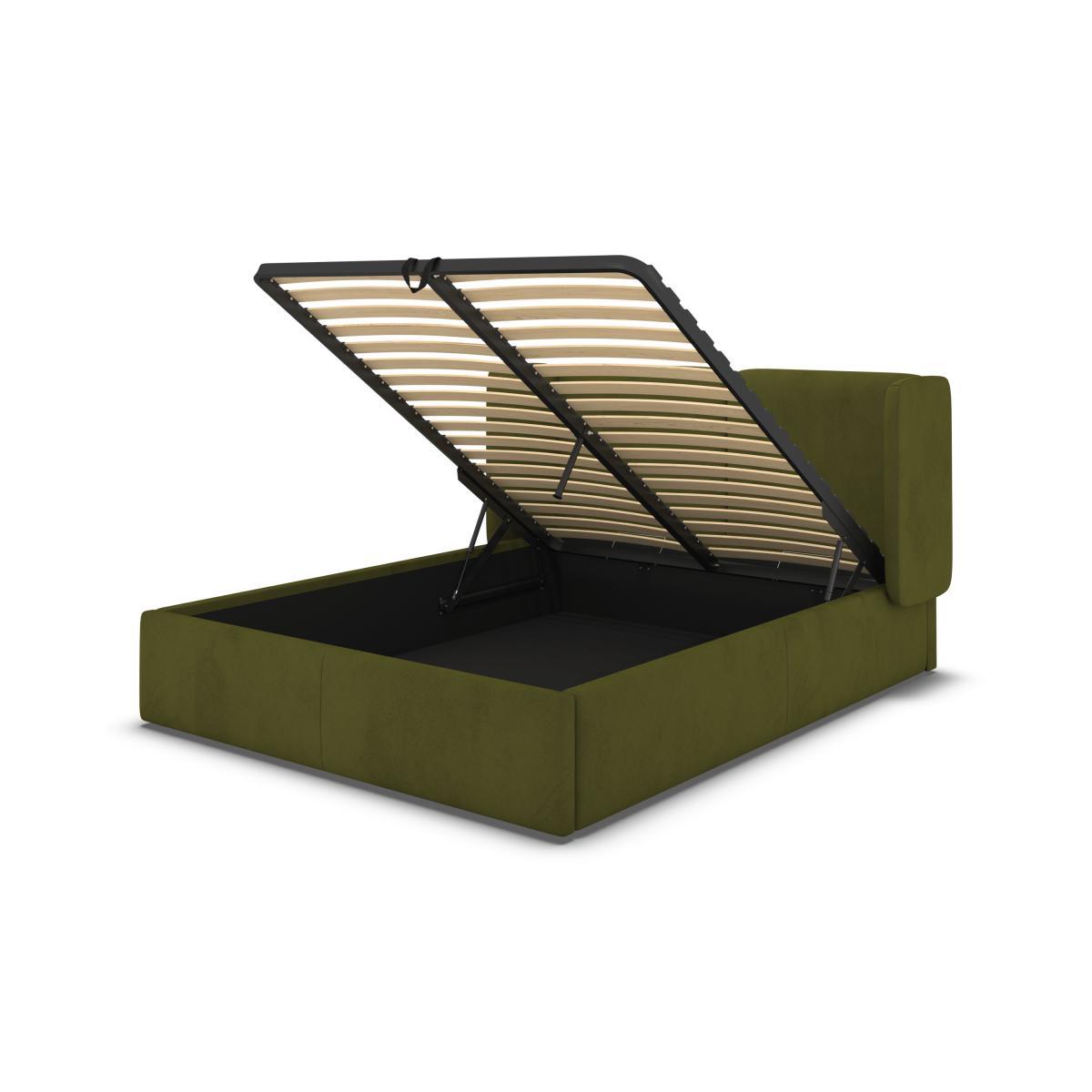 Ricola Super King Size Ottoman Storage Bed, Nocellara Green Velvet – image 8