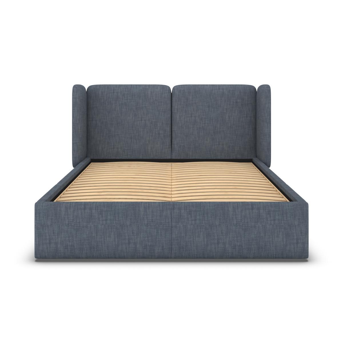 Ricola King Size Bed with Storage Drawers, Denim Cotton – image 6