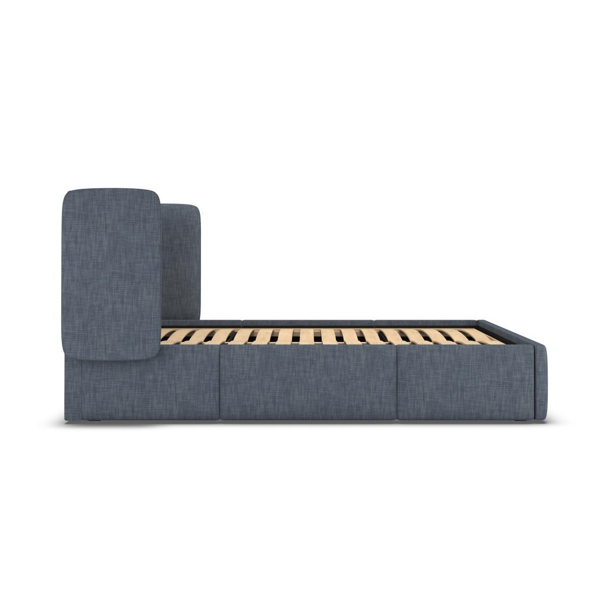 Ricola King Size Bed with Storage Drawers, Denim Cotton – image 7