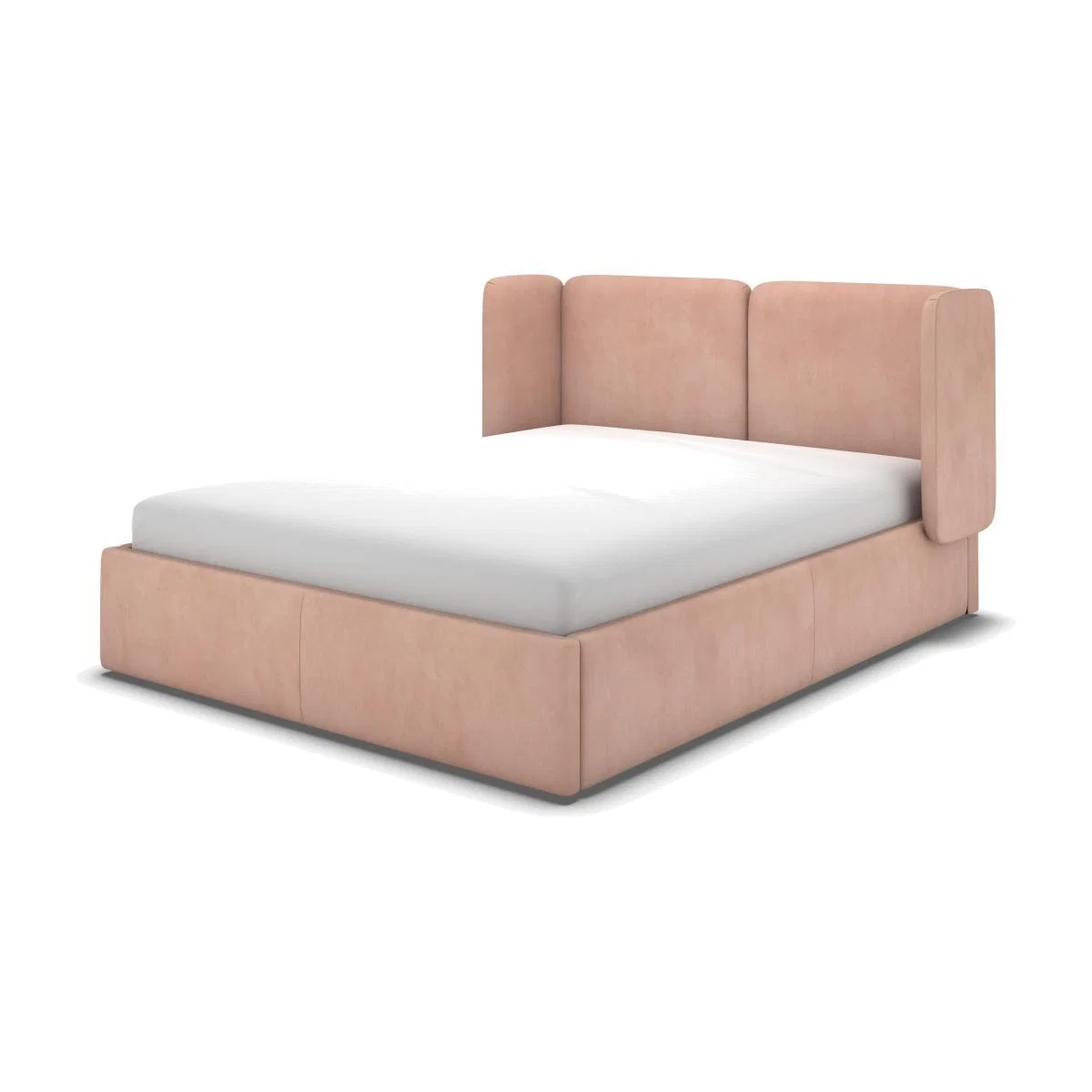 Ricola Super King Size Ottoman Storage Bed, Heather Pink Velvet – image 1