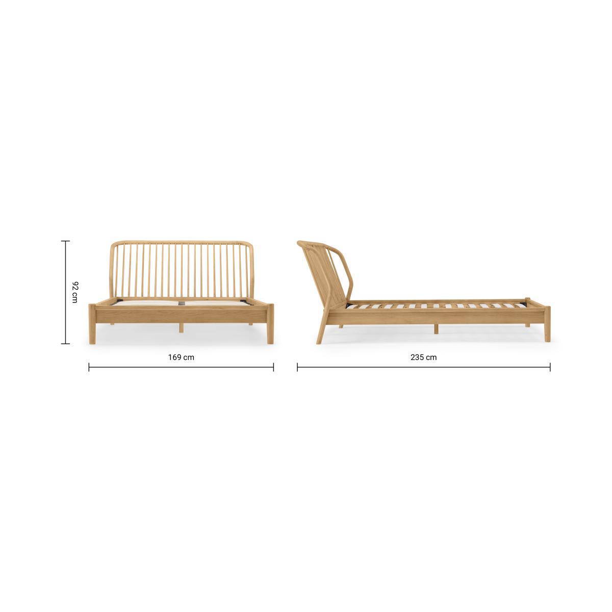 Tacoma King Size Bed, Oak – image 8