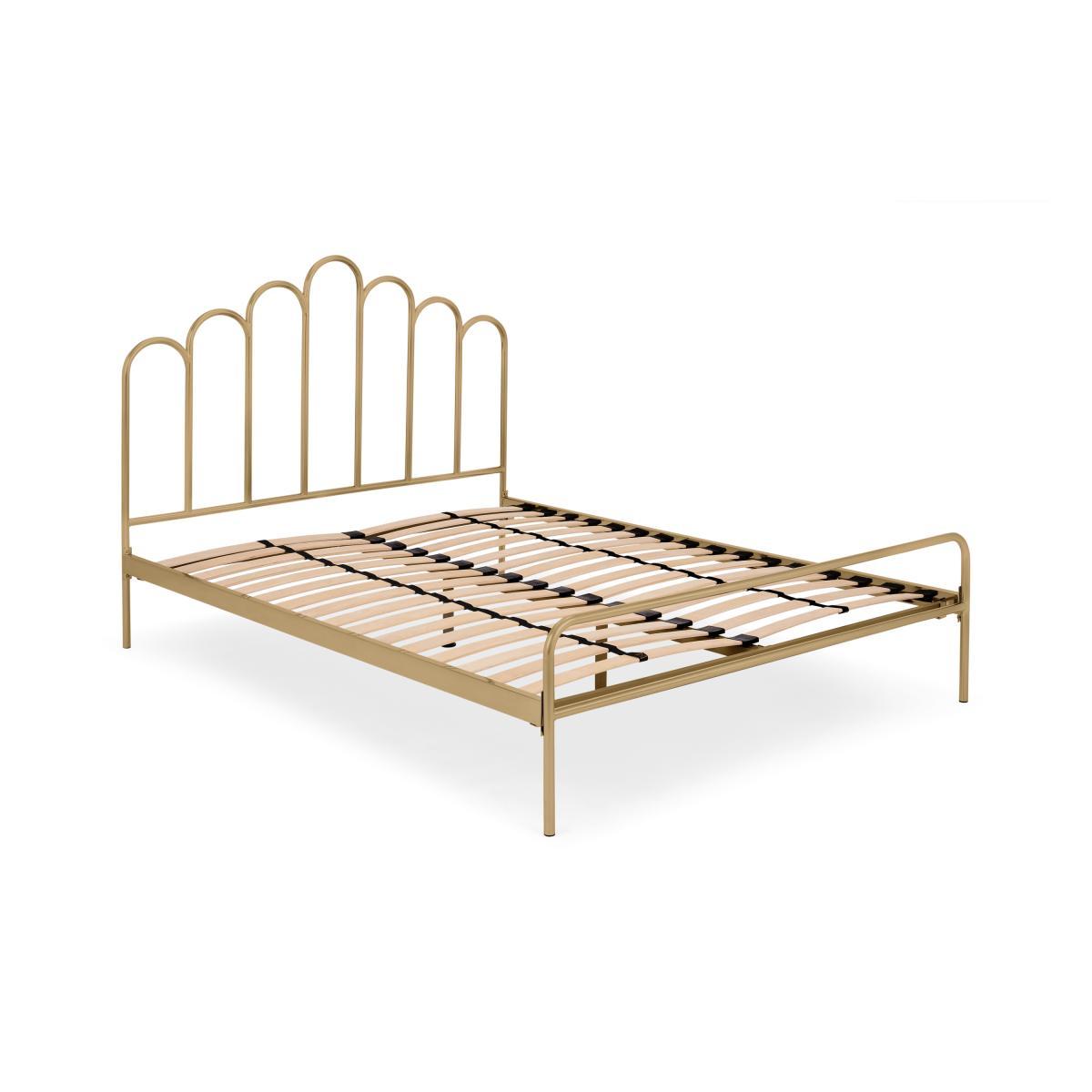 Kiruna King Size Bed, Brass – image 3