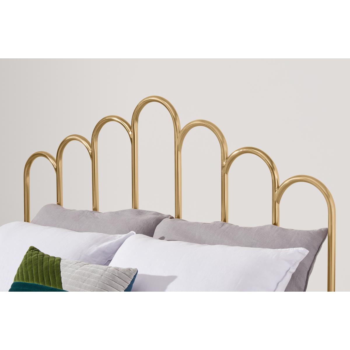 Kiruna King Size Bed, Brass – image 5