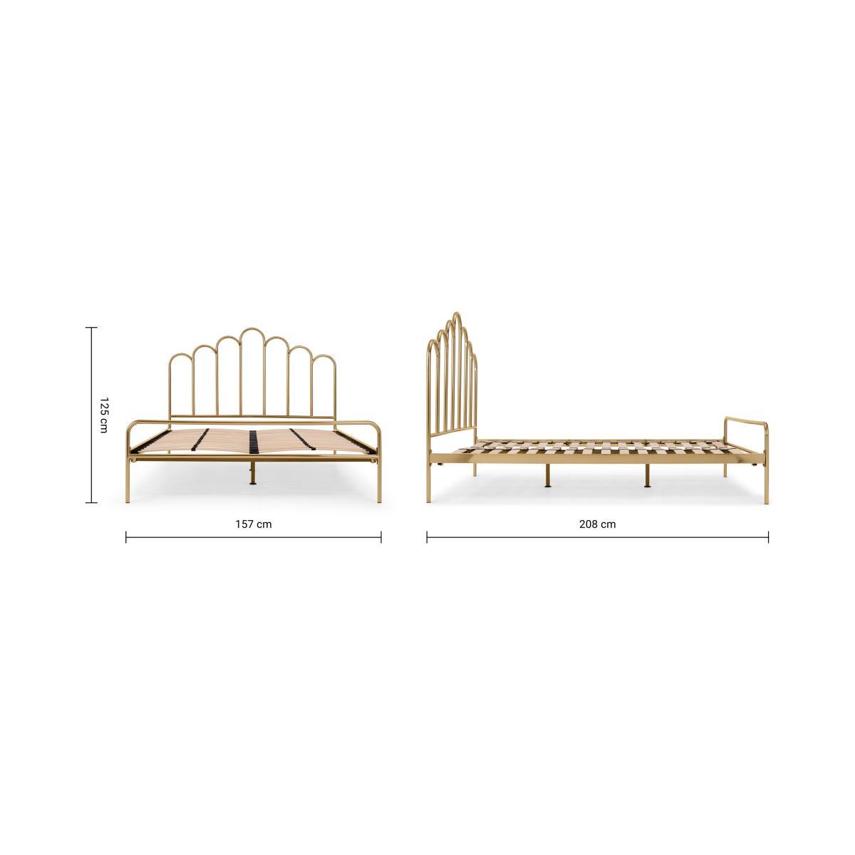 Kiruna King Size Bed, Brass – image 8