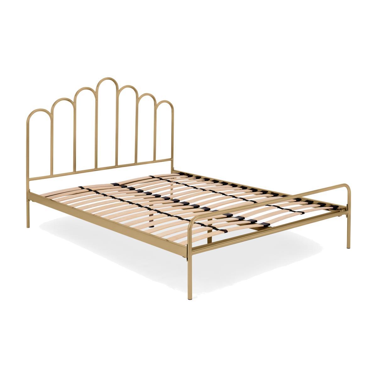 Kiruna King Size Bed, Brass – image 1