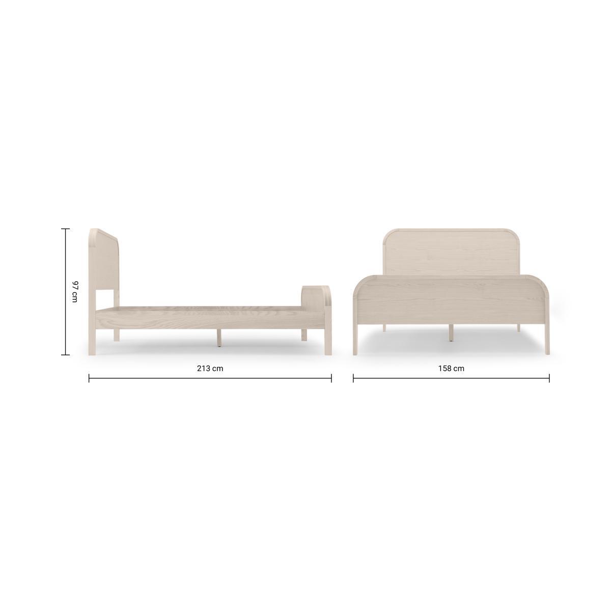 Carnell King Size Bed, Grey Wash Ash – image 9