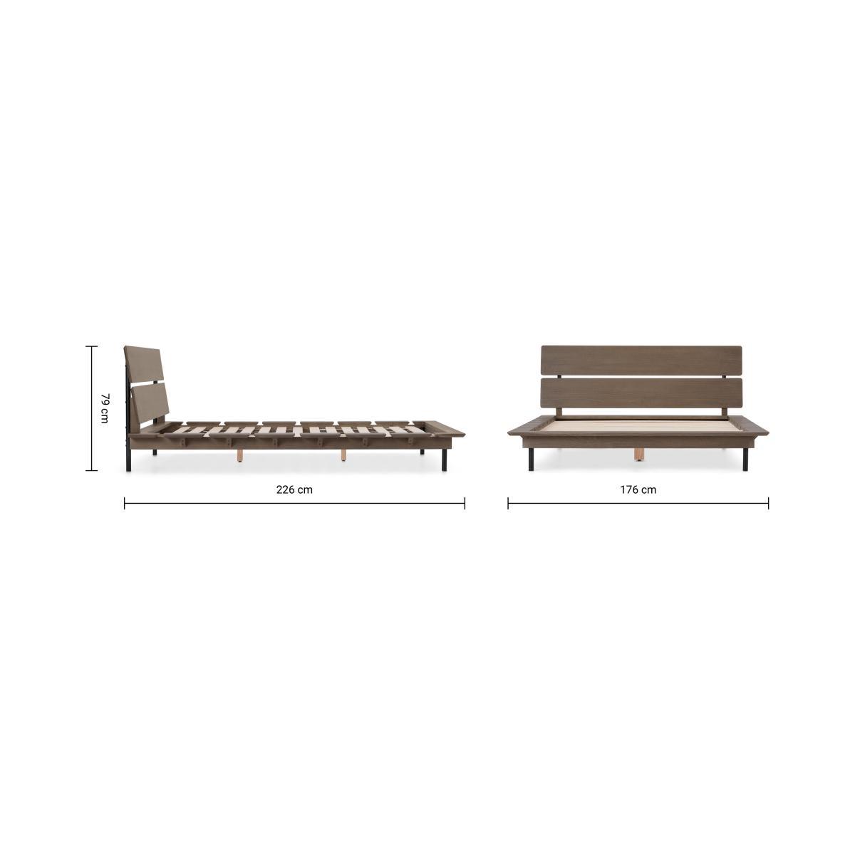 Ami King Size Bed, Dark Stain Pine – image 8