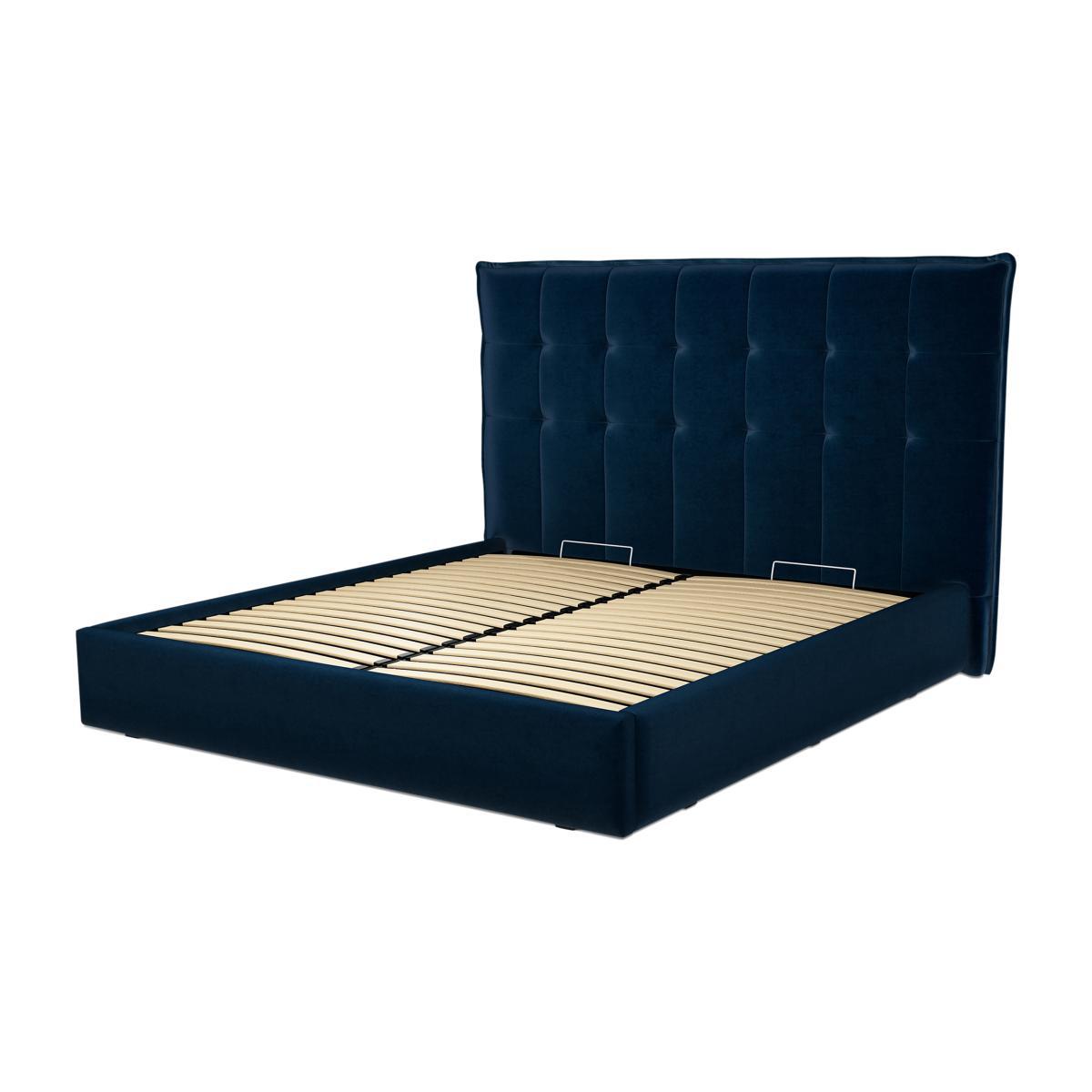 Lamas Super King Size Ottoman Storage Bed, Regal Blue Velvet – image 1