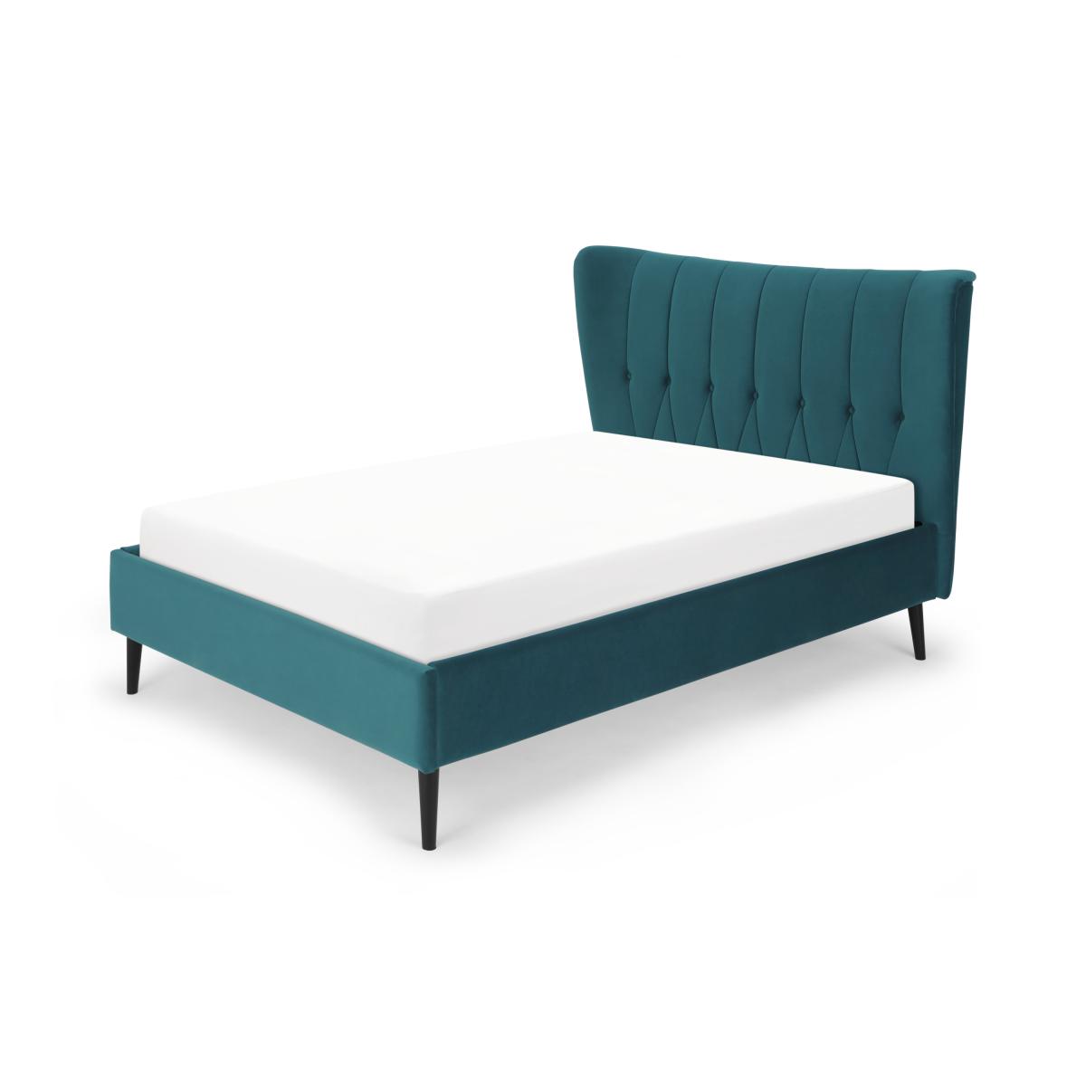 Charley King Size Bed, Teal Blue Velvet – image 11