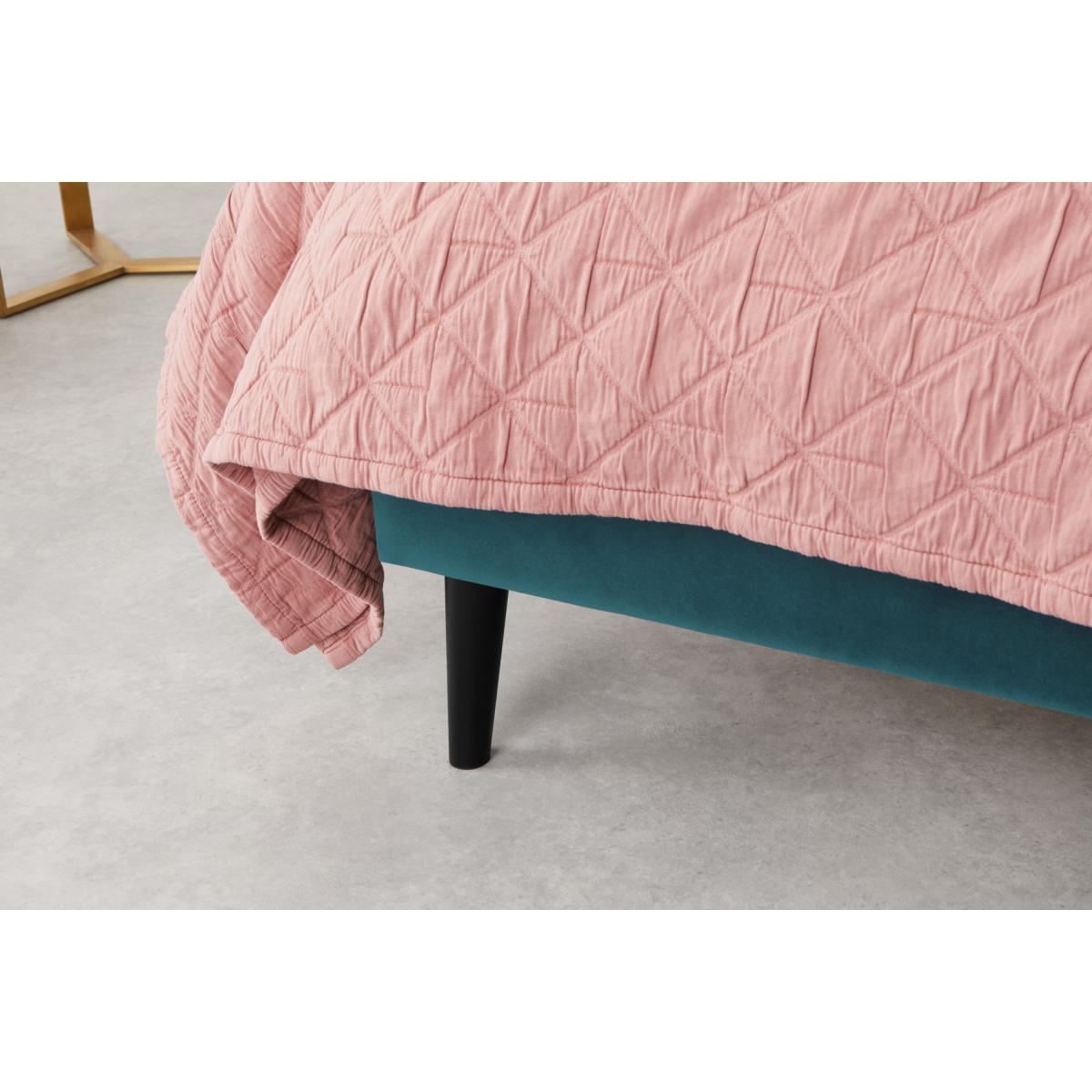 Charley King Size Bed, Teal Blue Velvet – image 5