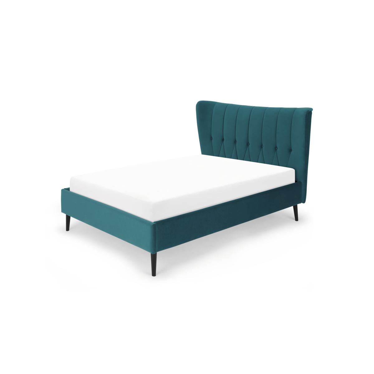 Charley King Size Bed, Teal Blue Velvet – image 6