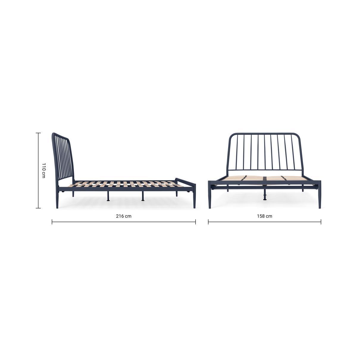 Alana King Size Bed, Deep Navy – image 8