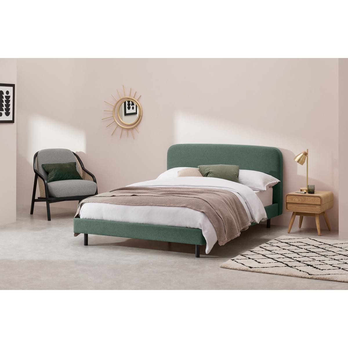 Besley King Size Bed, Bay Green & Black – image 4