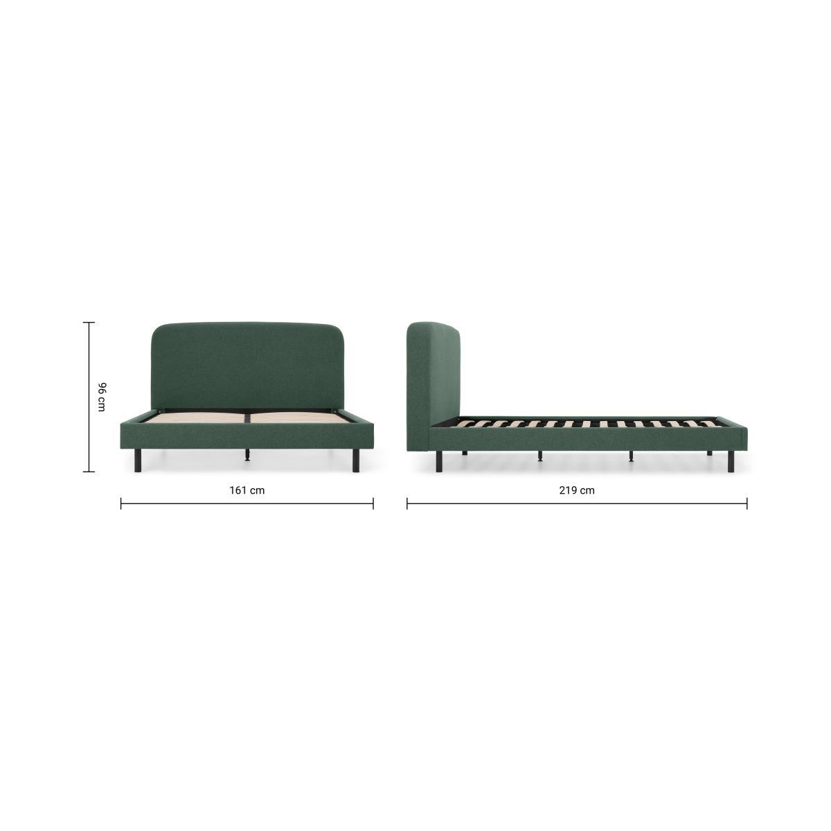 Besley King Size Bed, Bay Green & Black – image 8