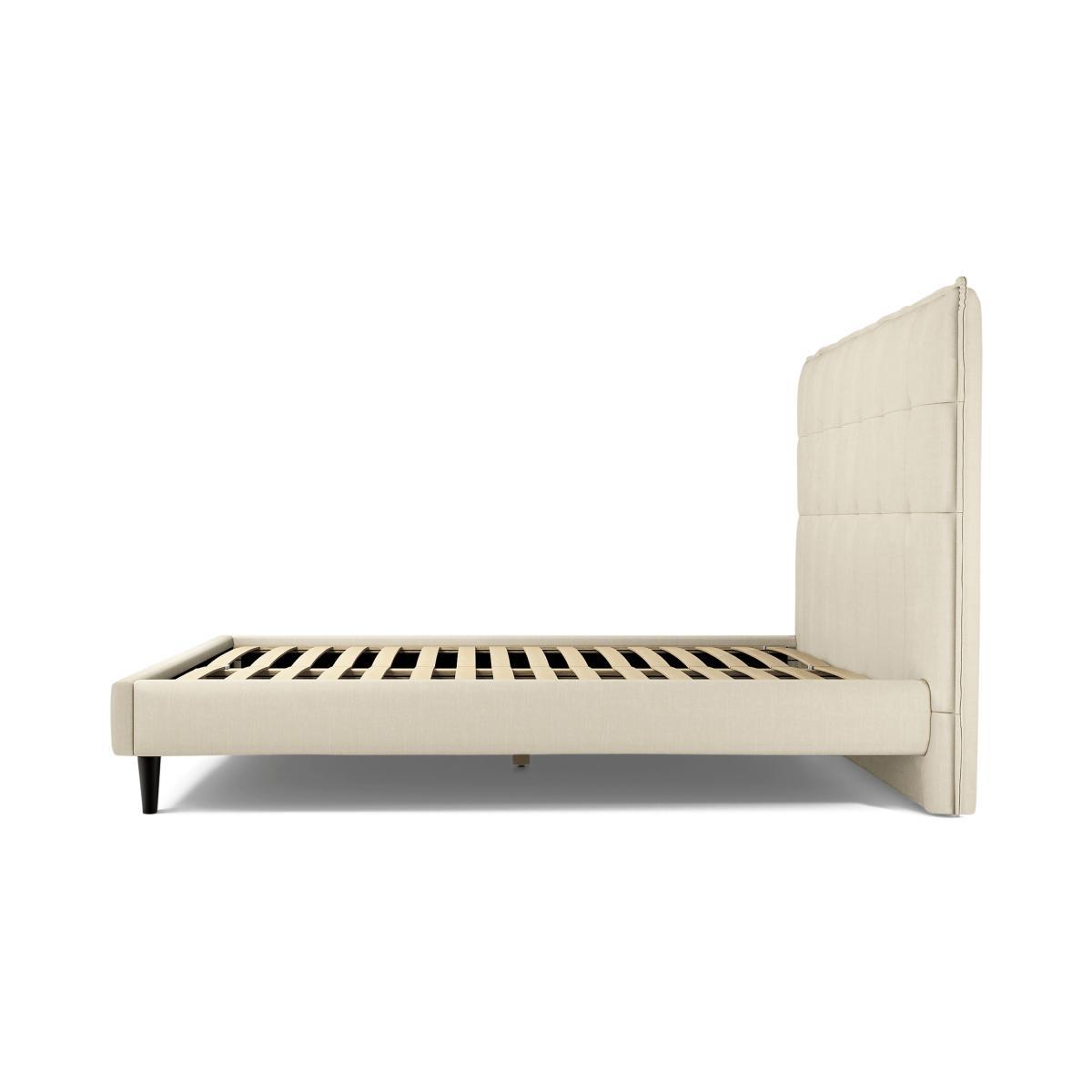 Lamas Super King Size Bed, Putty Cotton with Black Stain Oak Legs – image 8