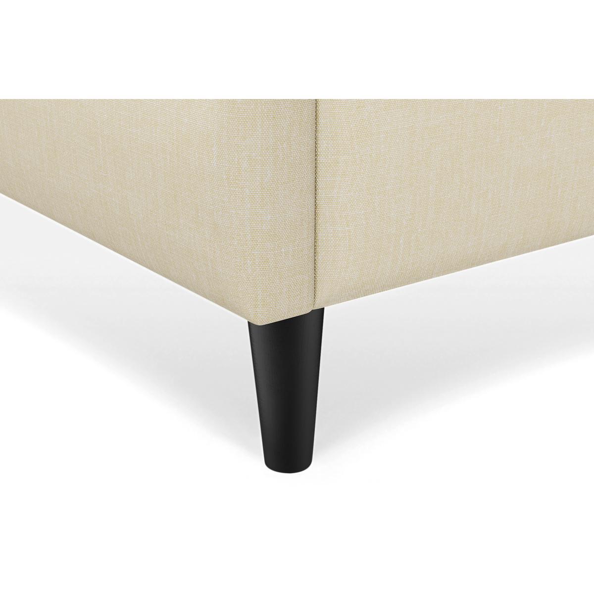 Lamas Super King Size Bed, Putty Cotton with Black Stain Oak Legs – image 9