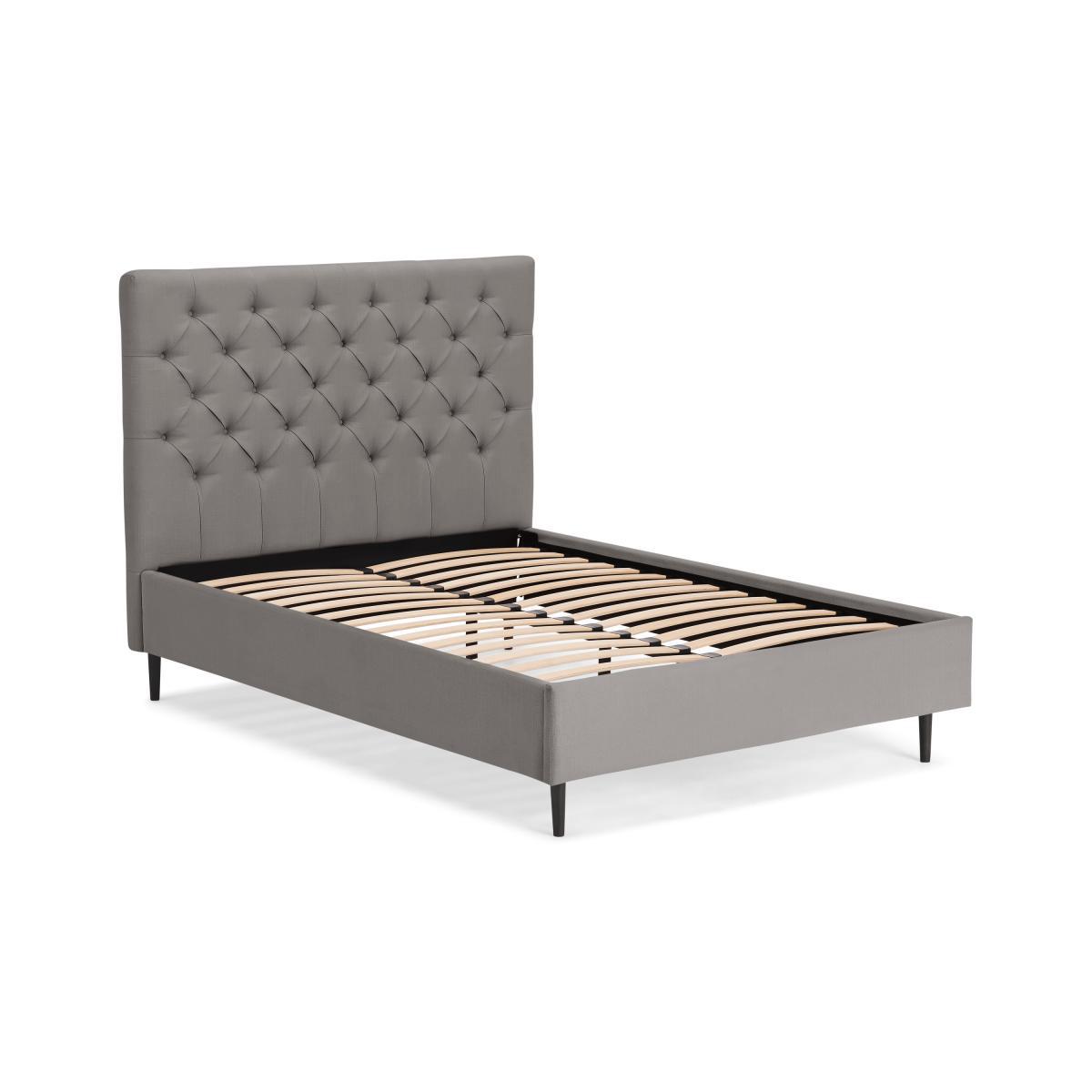 Skye Super King Size Bed, Owl Grey Weave & Black Legs – image 3
