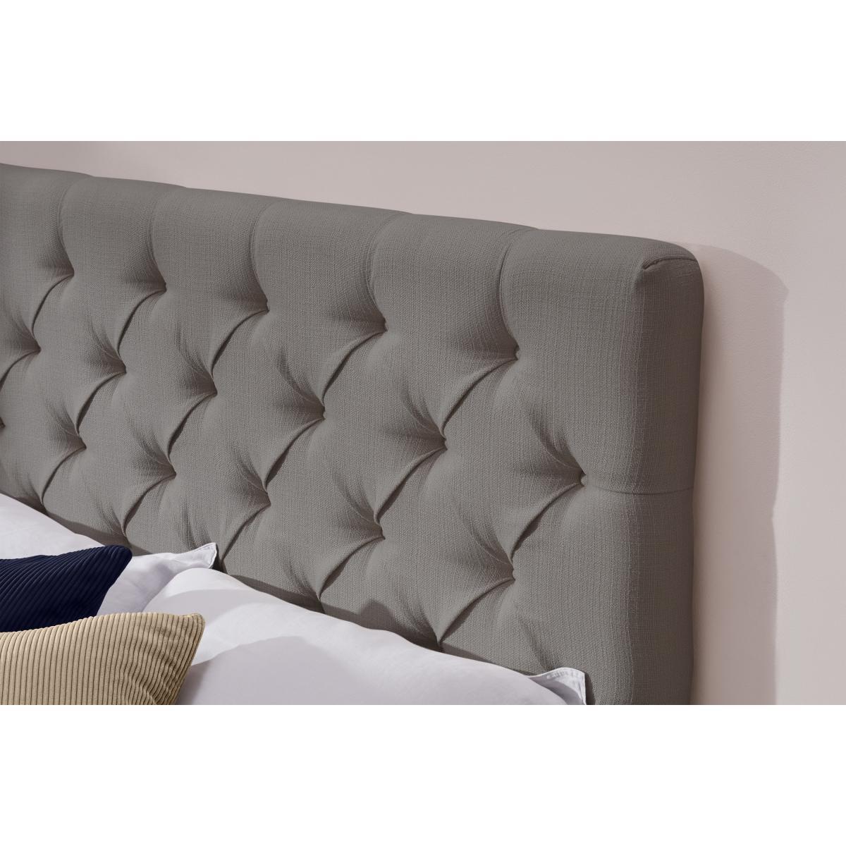 Skye Super King Size Bed, Owl Grey Weave & Black Legs – image 6