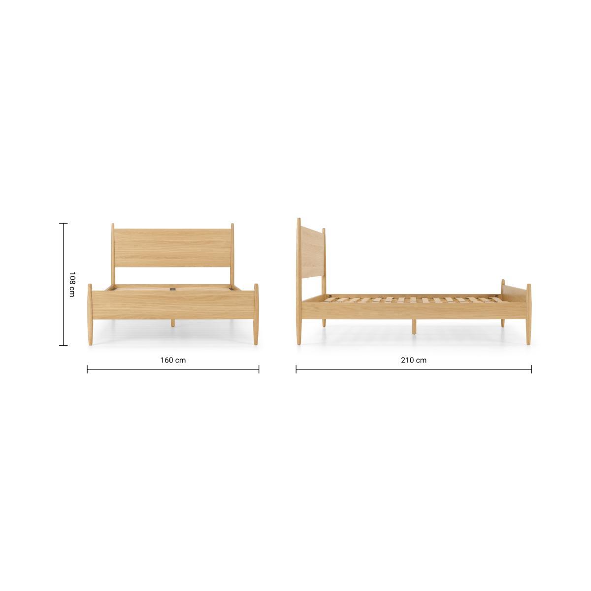 Camello King Size Bed, Oak – image 8