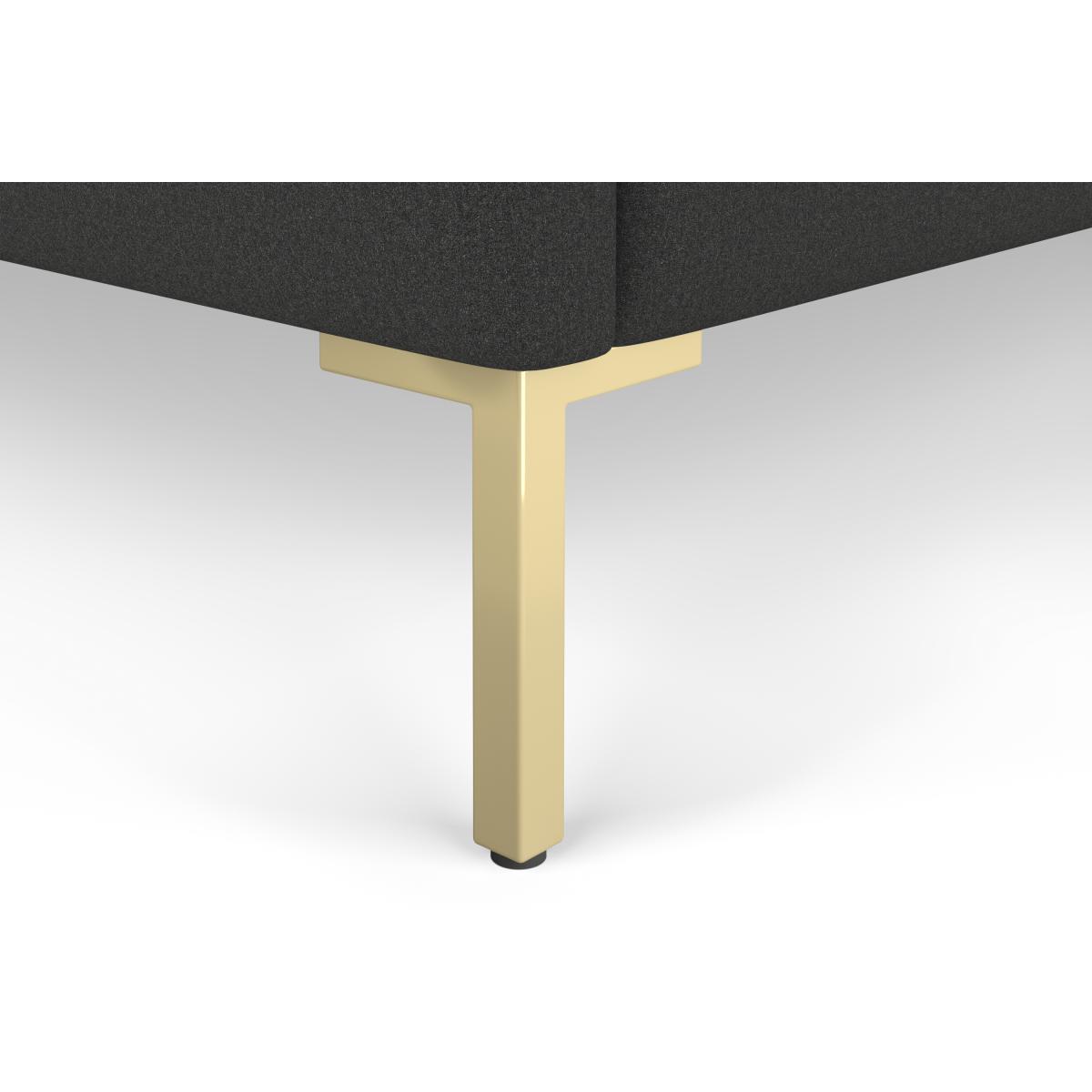 Ricola Super King Size Bed, Etna Grey Wool with Brass Legs – image 8