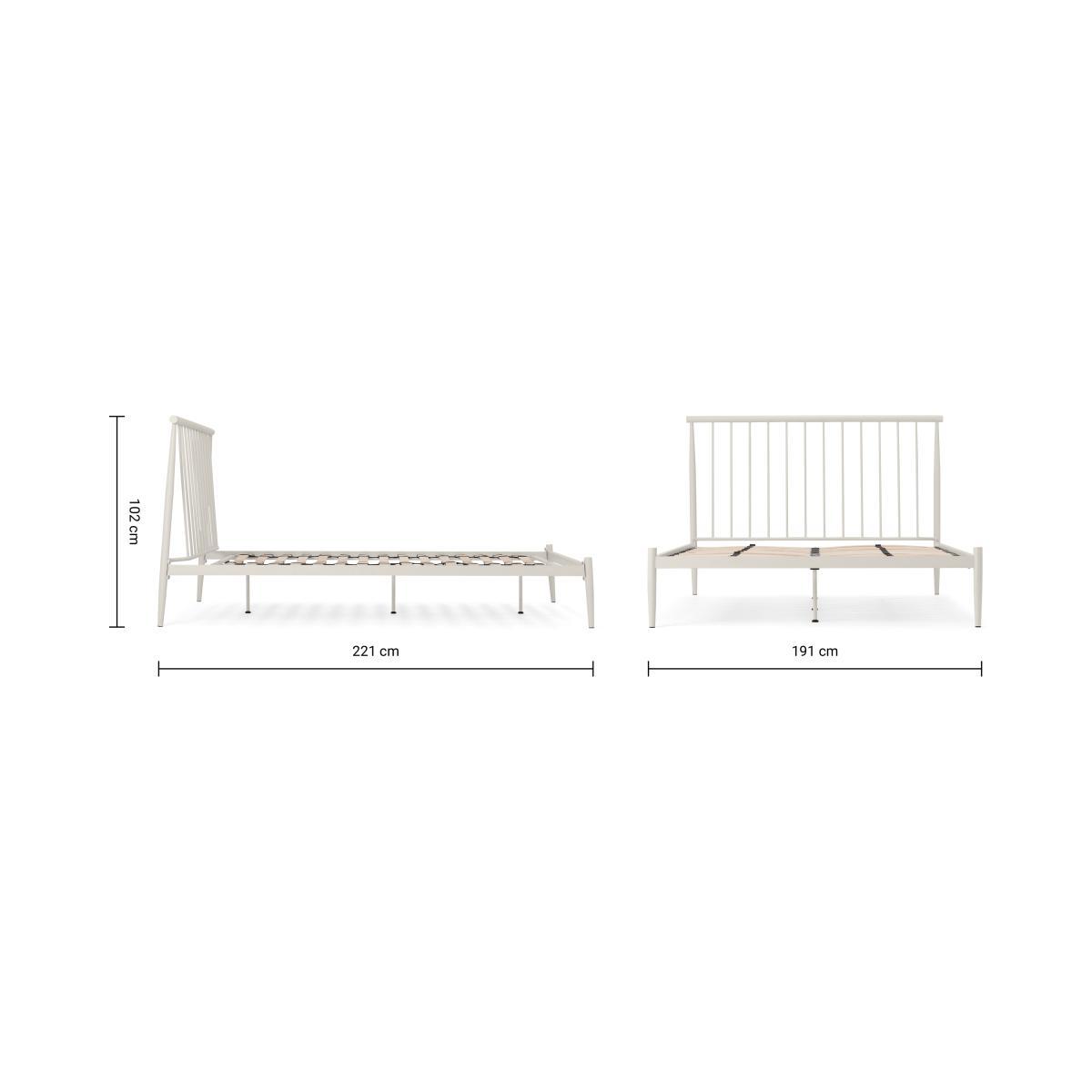 Penn Super King Size Bed, Warm Ecru Metal – image 8