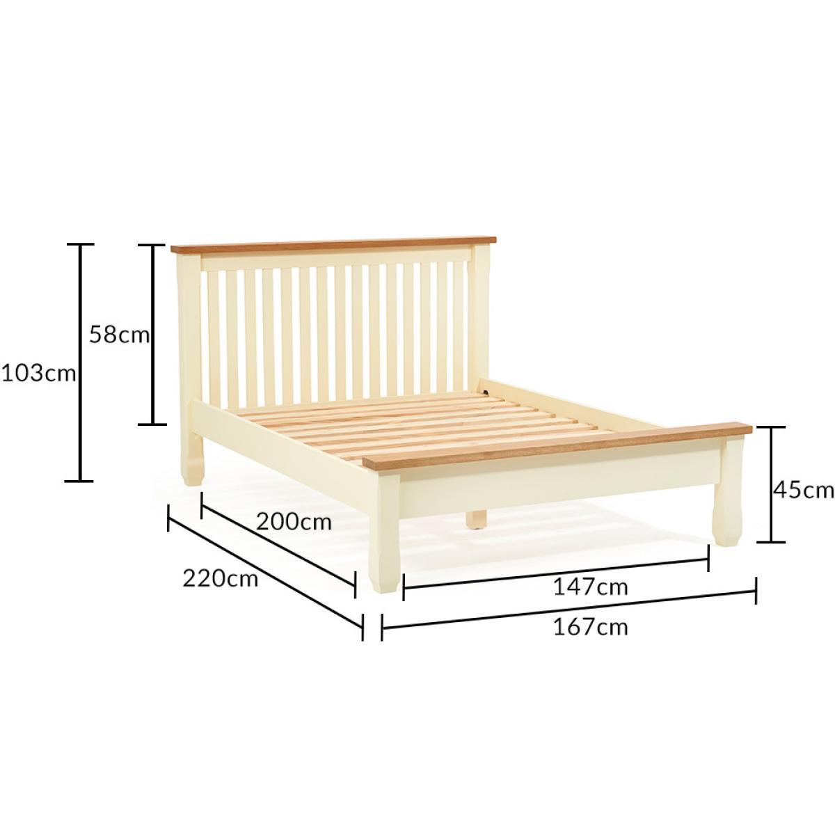 Somerset Oak and Cream King Size Bed – image 9