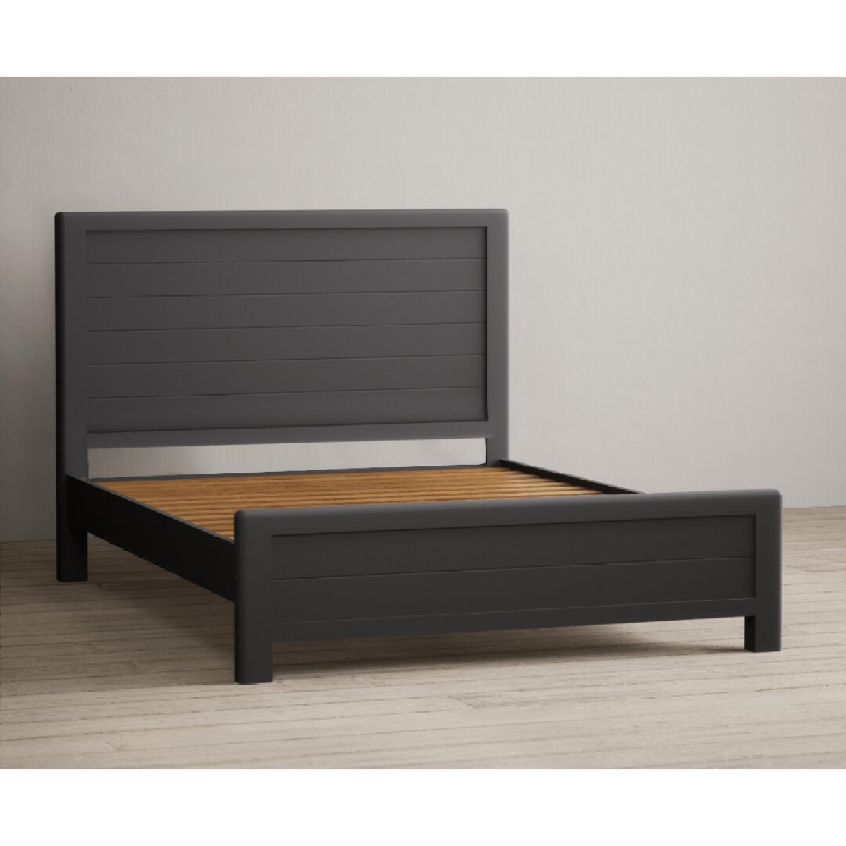 Bradwell Oak and Charcoal Grey Painted King size Bed – image 3