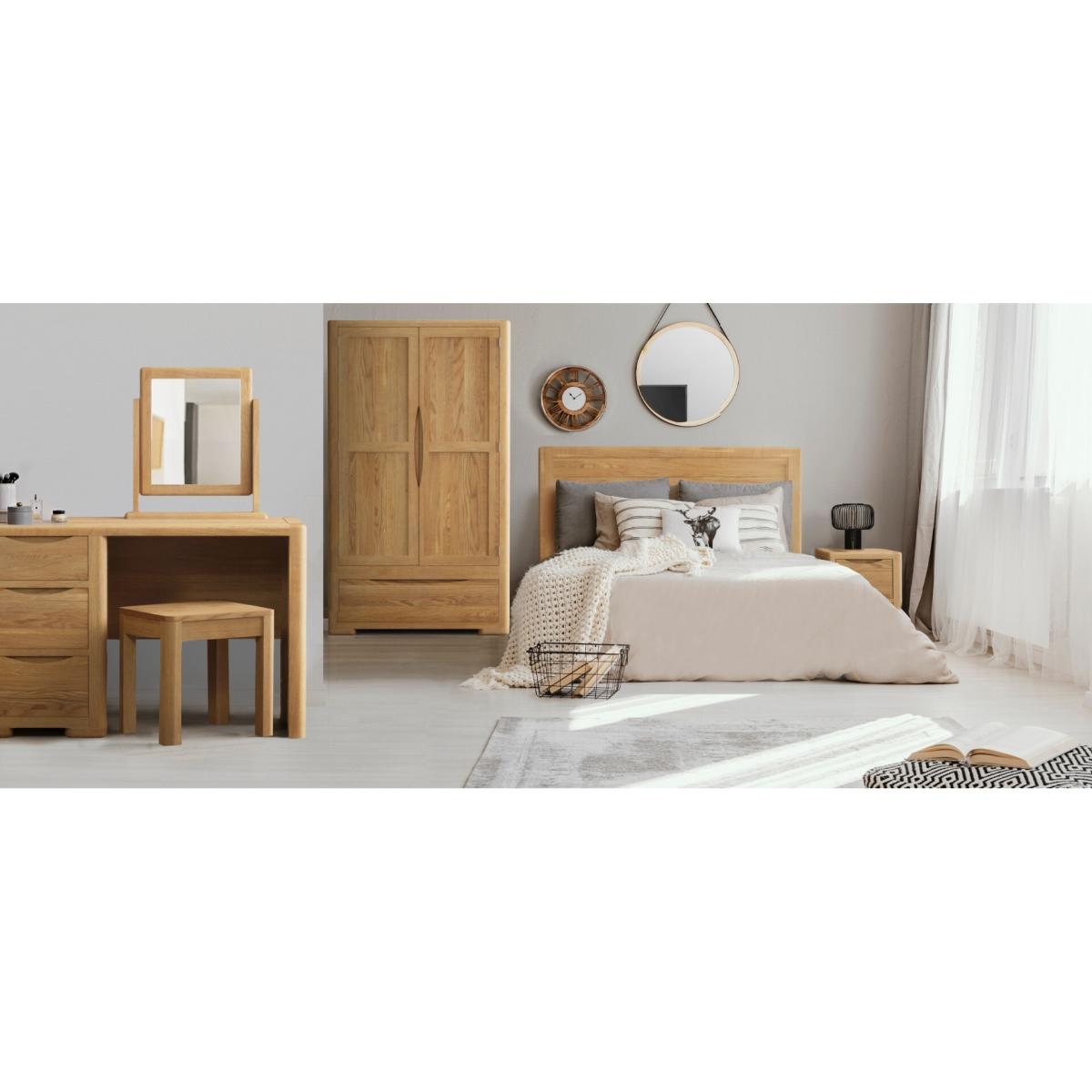 Harper Solid Oak King Size Bed – image 6