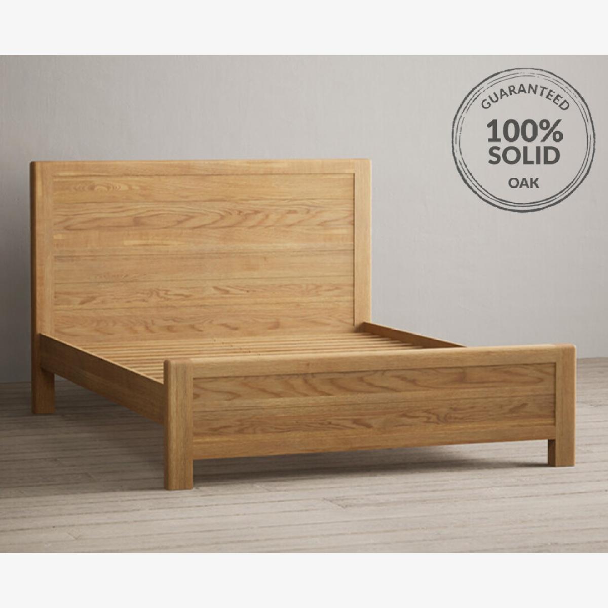 Harper Solid Oak King Size Bed – image 1