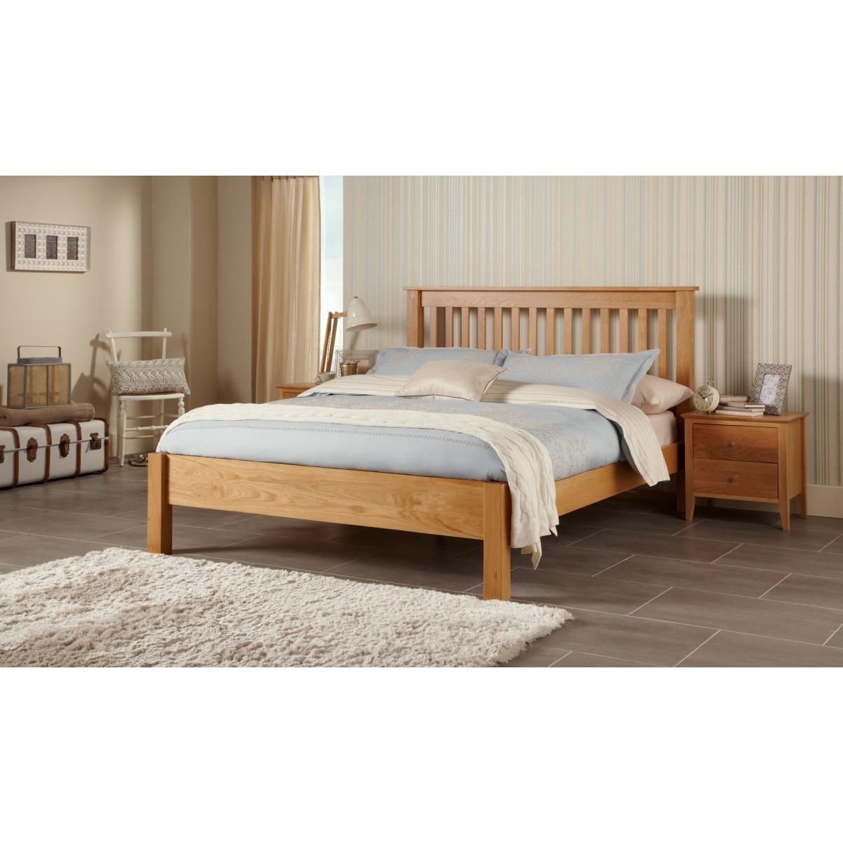 Linkin 150cm King Size Bed in Oak – image 4