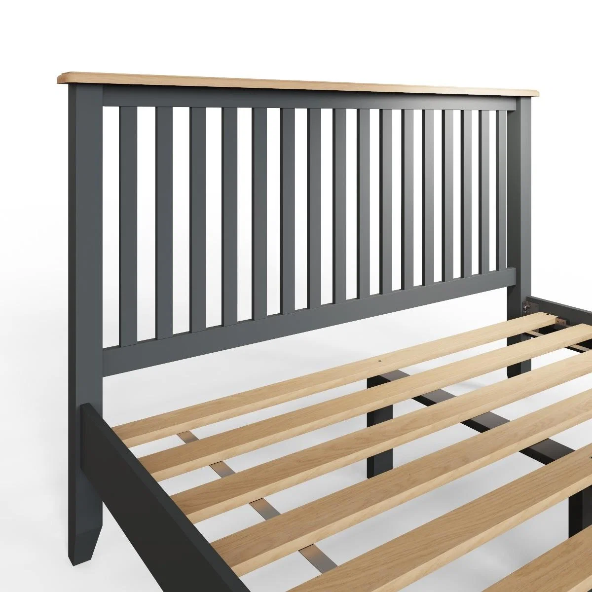 Arlia Oak and Grey King Size Bed – image 3