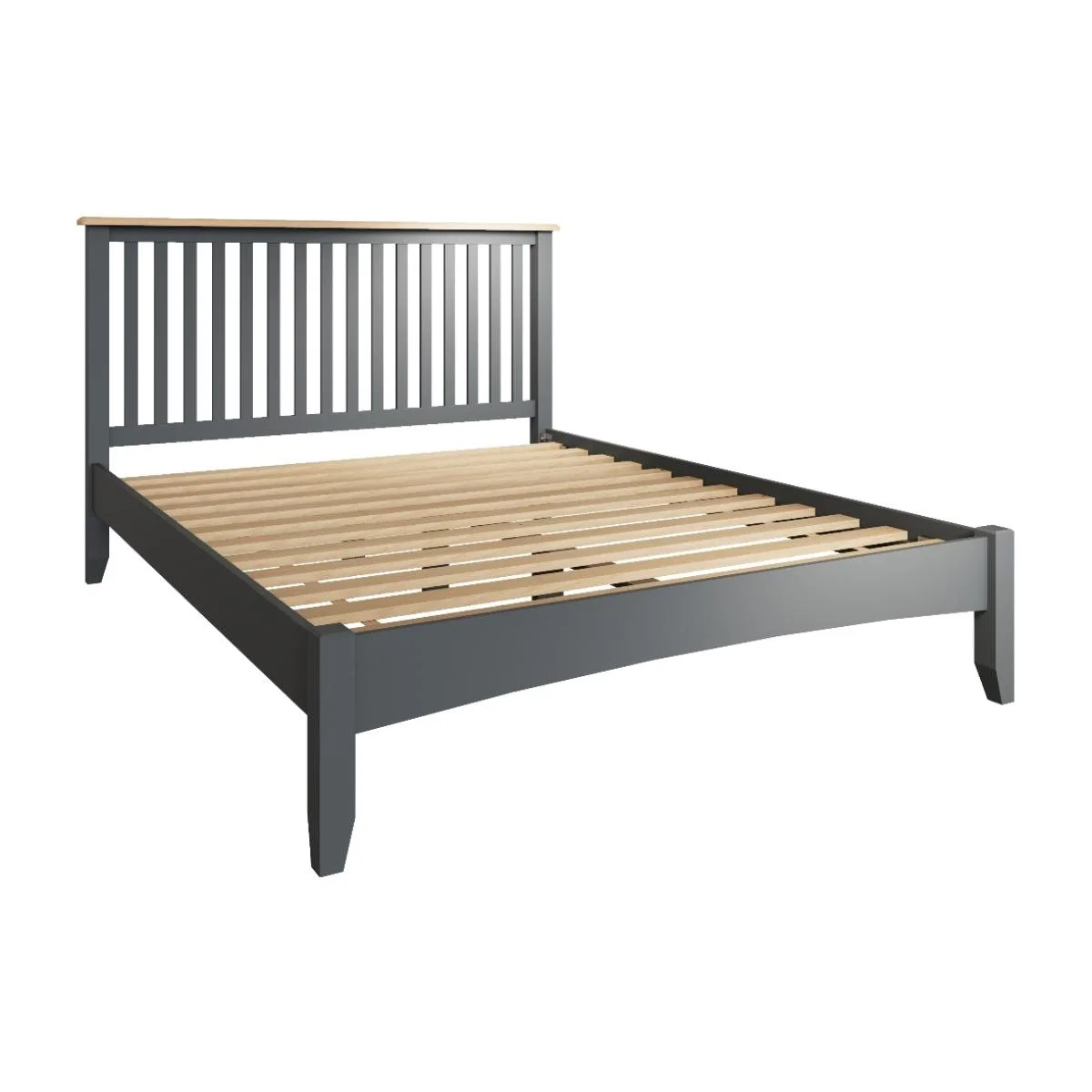 Arlia Oak and Grey King Size Bed – image 1