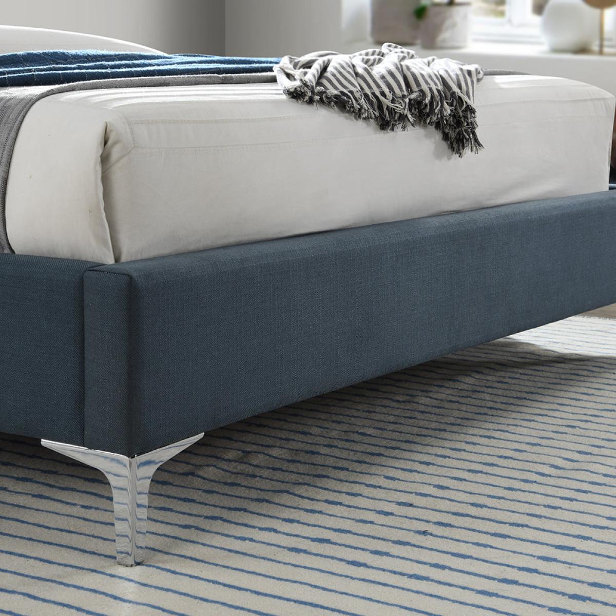 Olivia's Fisher Fabric Bed in Steel Blue / Kingsize – image 7