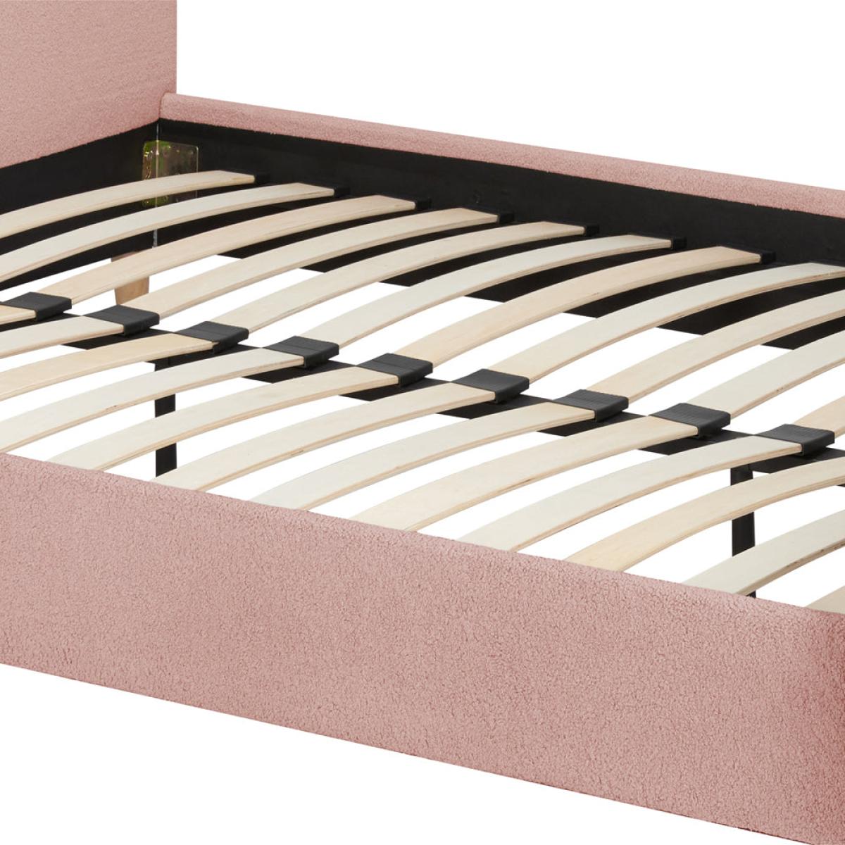 Olivia's Oscar Fabric Bed in Blush Pink / Kingsize – image 13