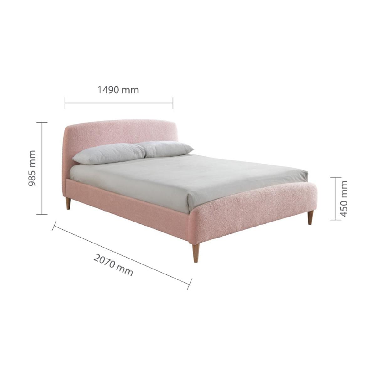 Olivia's Oscar Fabric Bed in Blush Pink / Kingsize – image 15