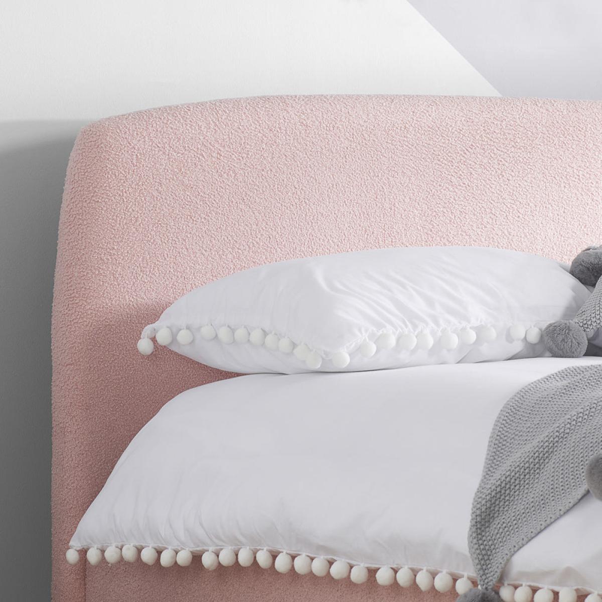 Olivia's Oscar Fabric Bed in Blush Pink / Kingsize – image 7