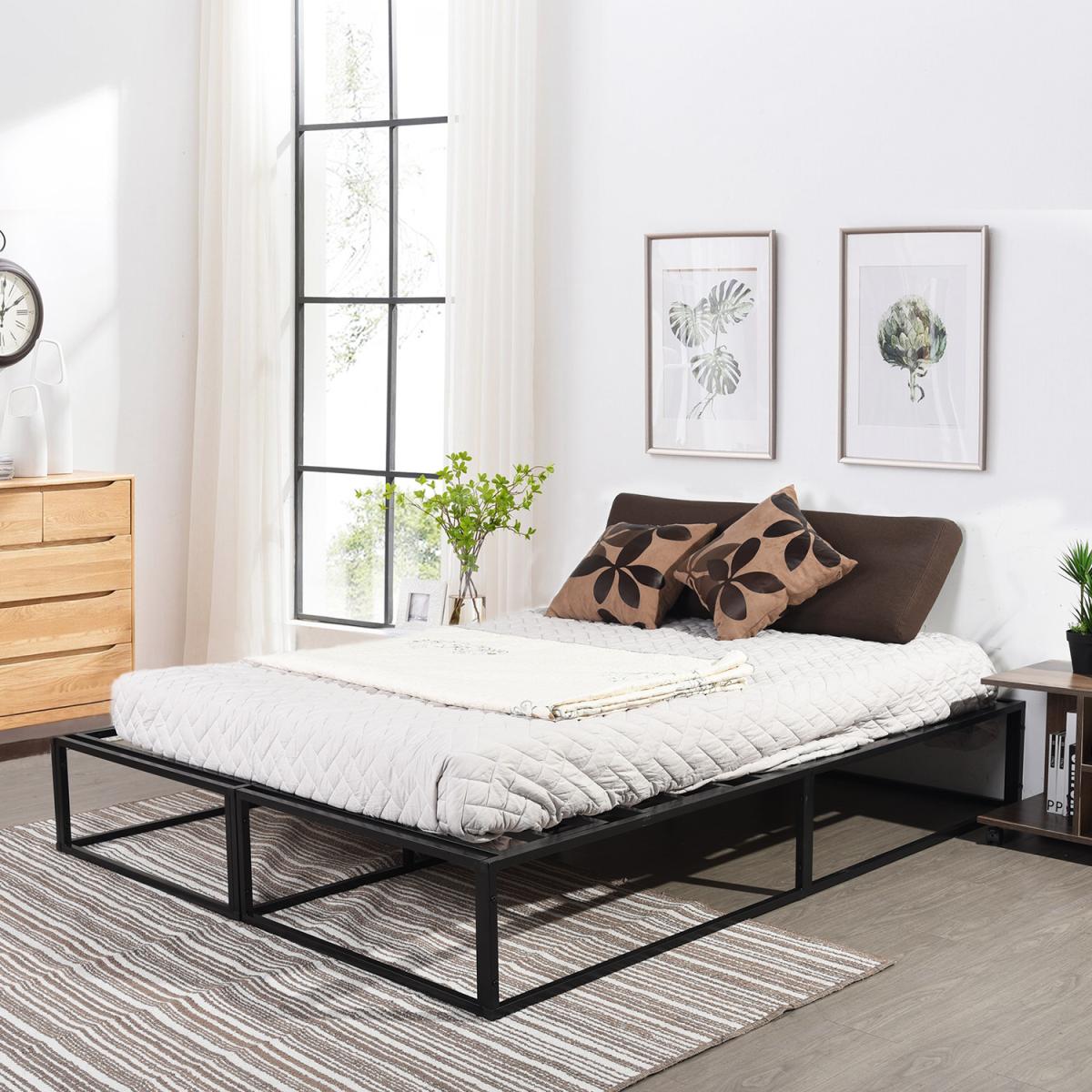 Musel King Size Metal Bed Frame 160 x 200 cm - Black – image 4