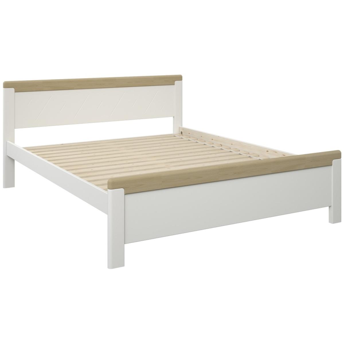 Carita Solid Wood Bed White Oak Kingsize - White – image 2