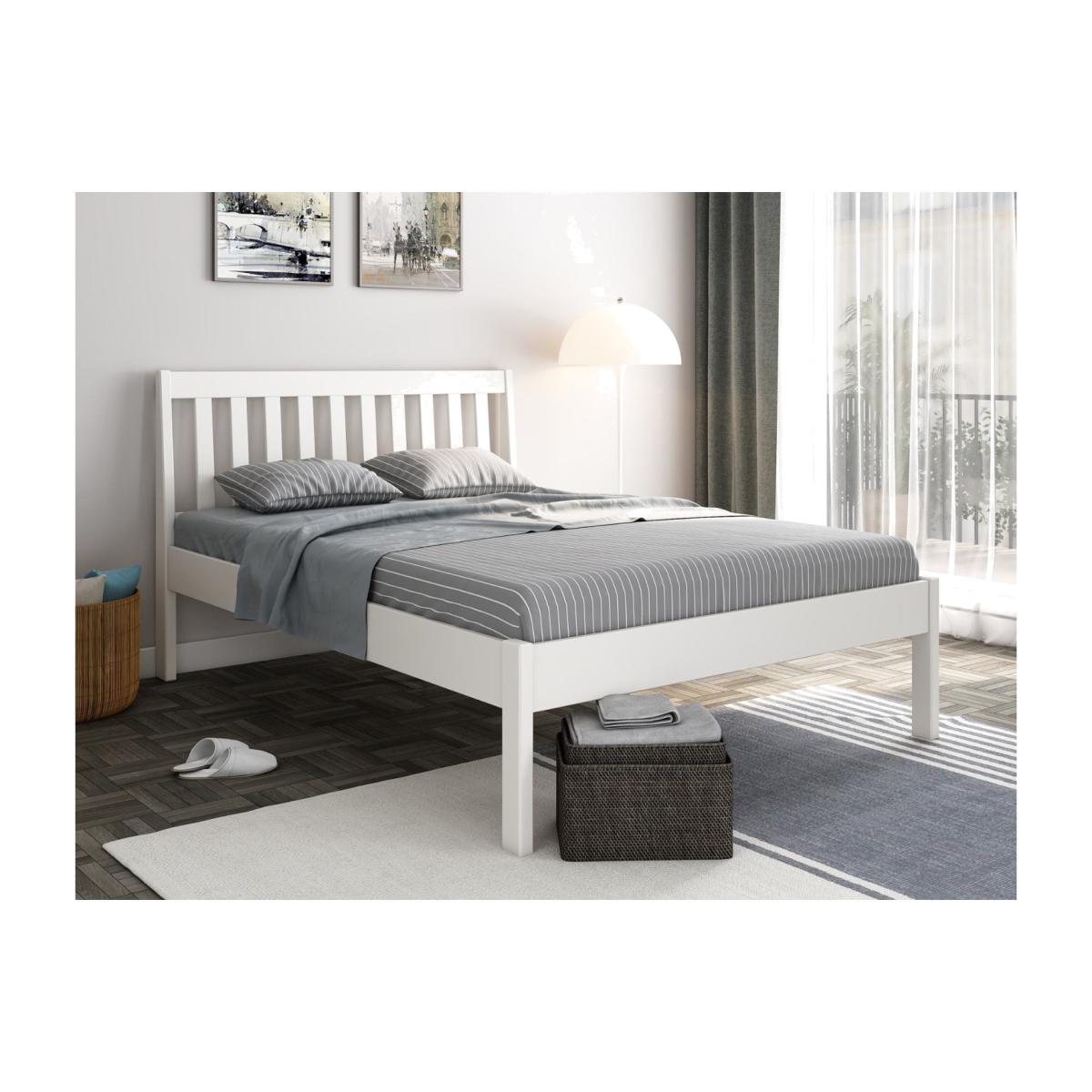 Elsie Solid Wood Bed White Kingsize - White