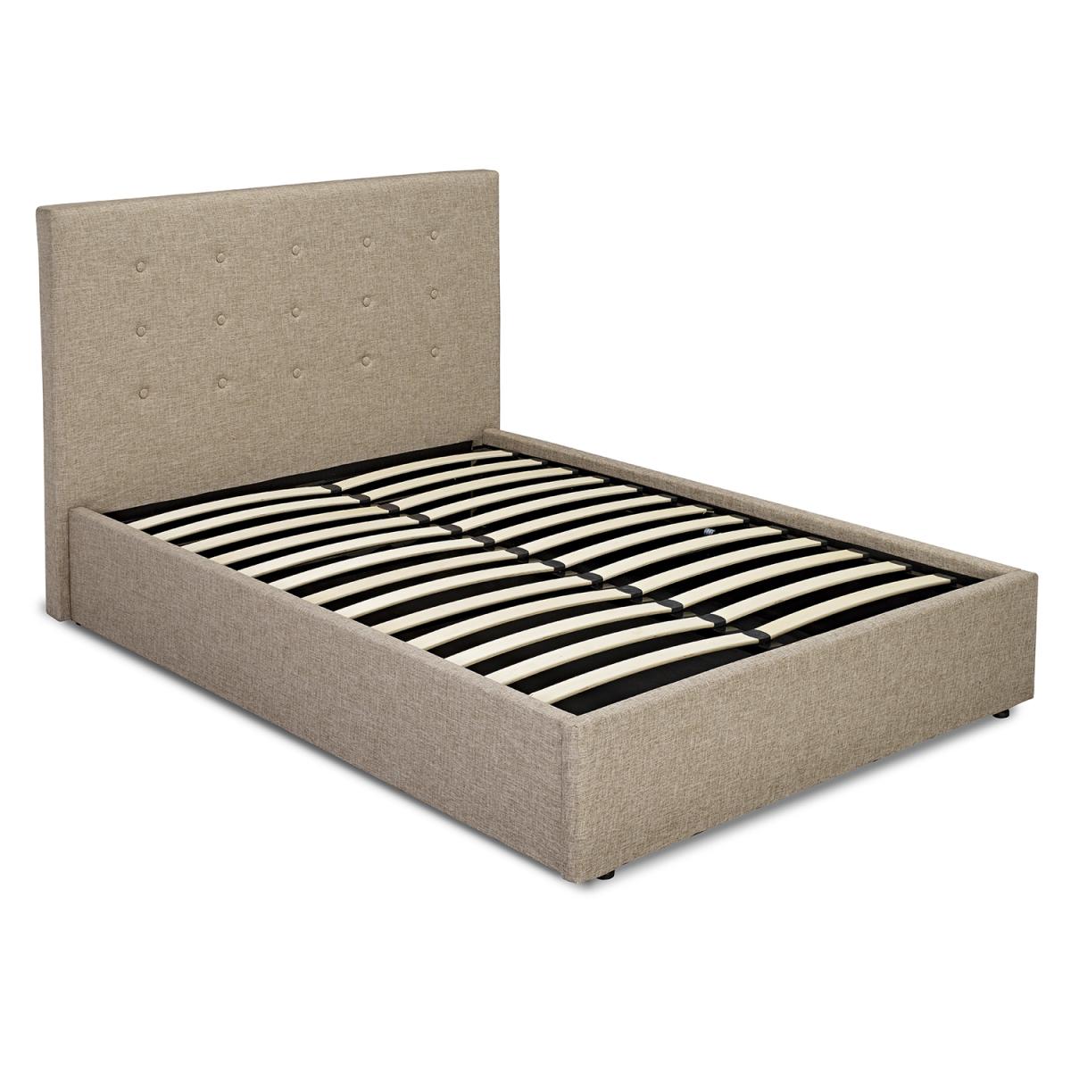 Lucy Lift Storage Bed Frame - Beige / King – image 2