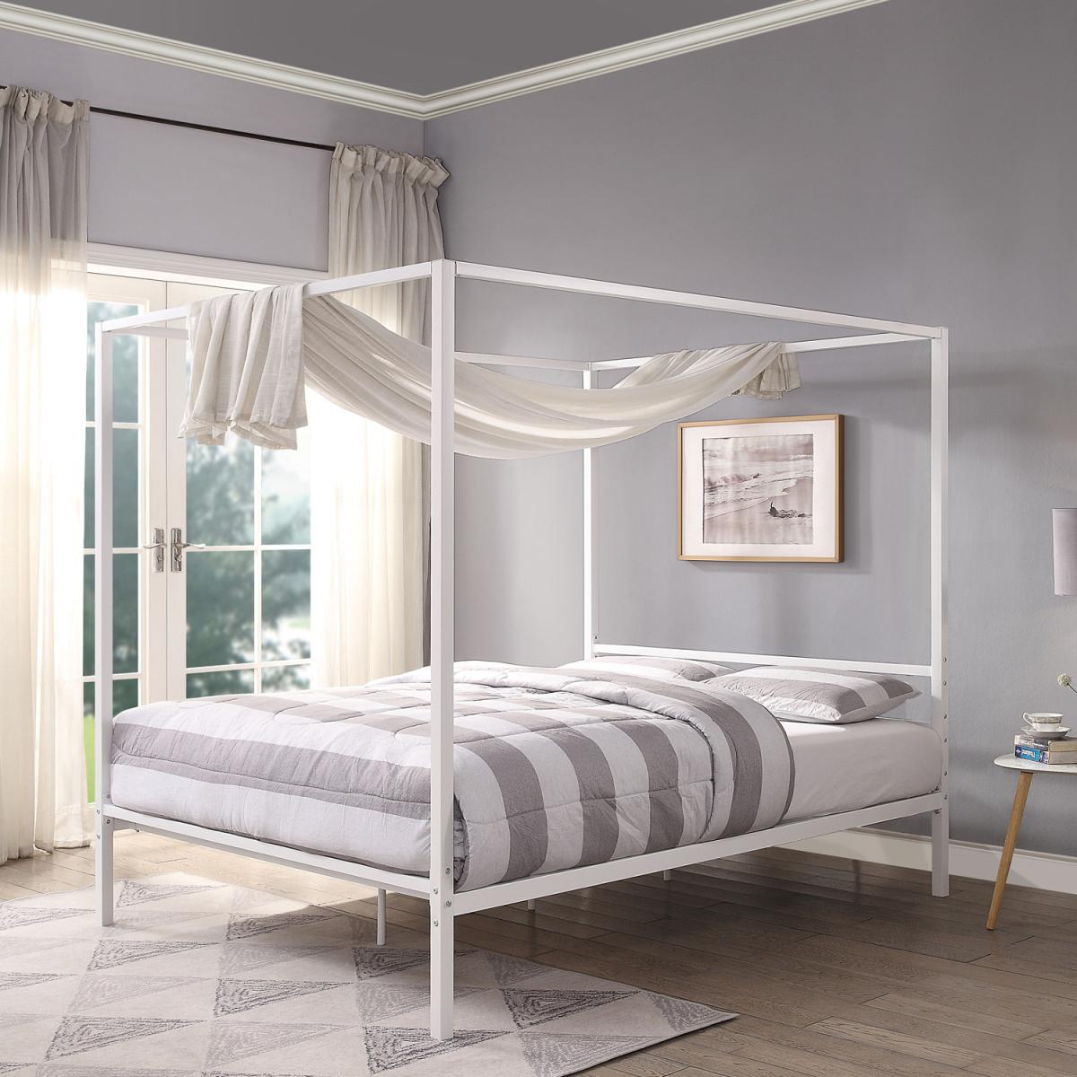 Chalfont White Four Poster Metal Bed Frame - White / 33g / King – image 2