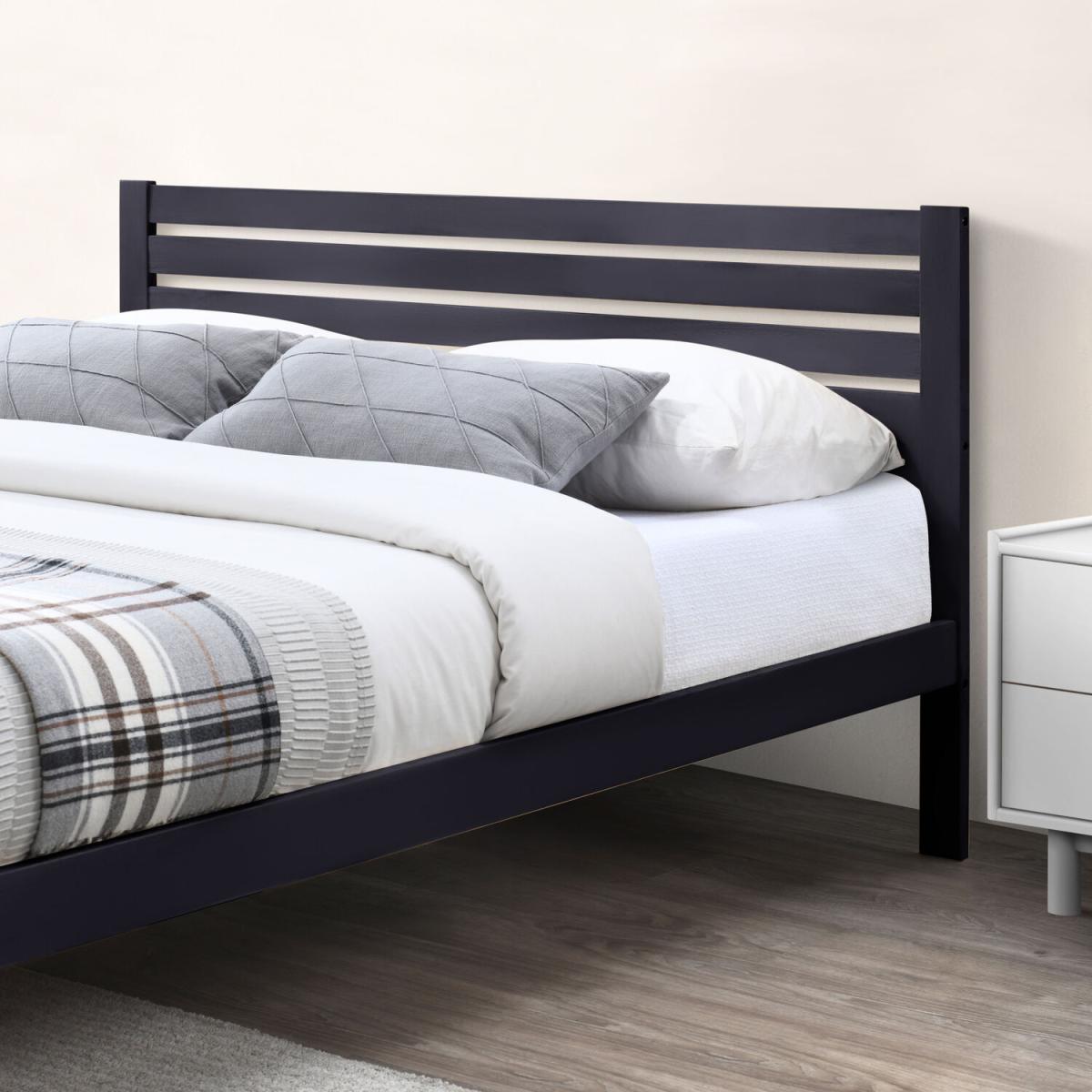 Dylan Solid Rubber Wood King Size Bed Frame - Walnut – image 11