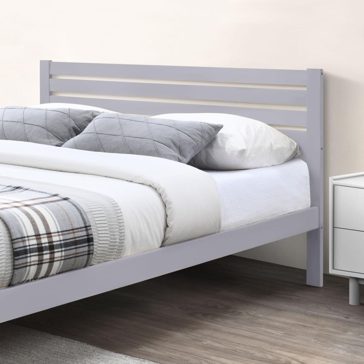 Dylan Solid Rubber Wood King Size Bed Frame - Walnut – image 16