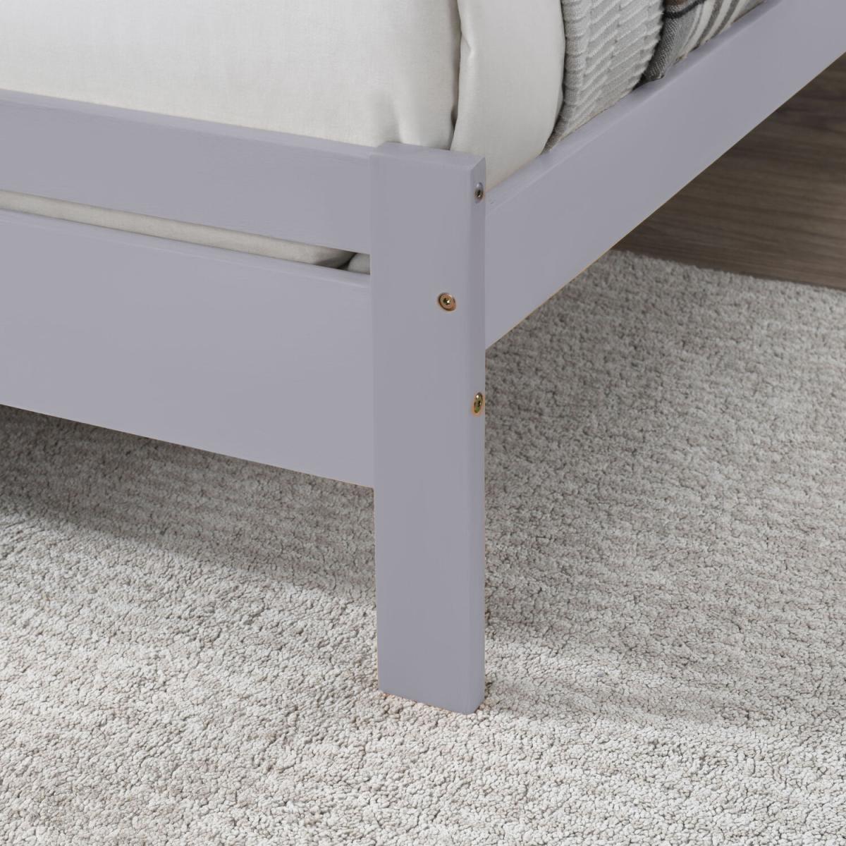 Dylan Solid Rubber Wood King Size Bed Frame - Walnut – image 18