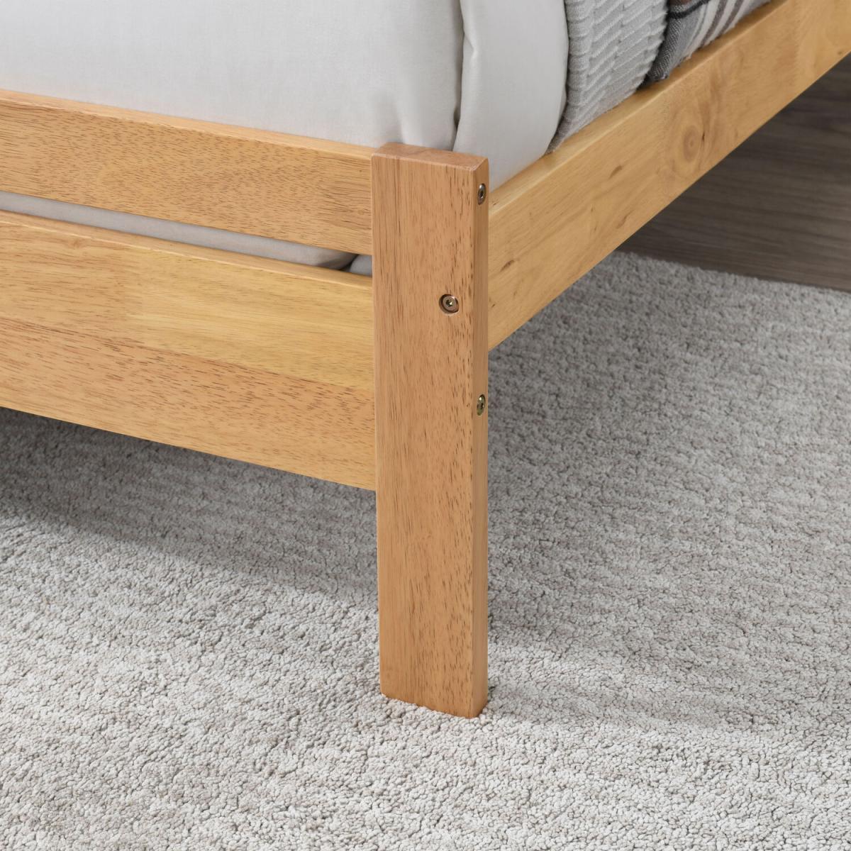 Dylan Solid Rubber Wood King Size Bed Frame - Walnut – image 5