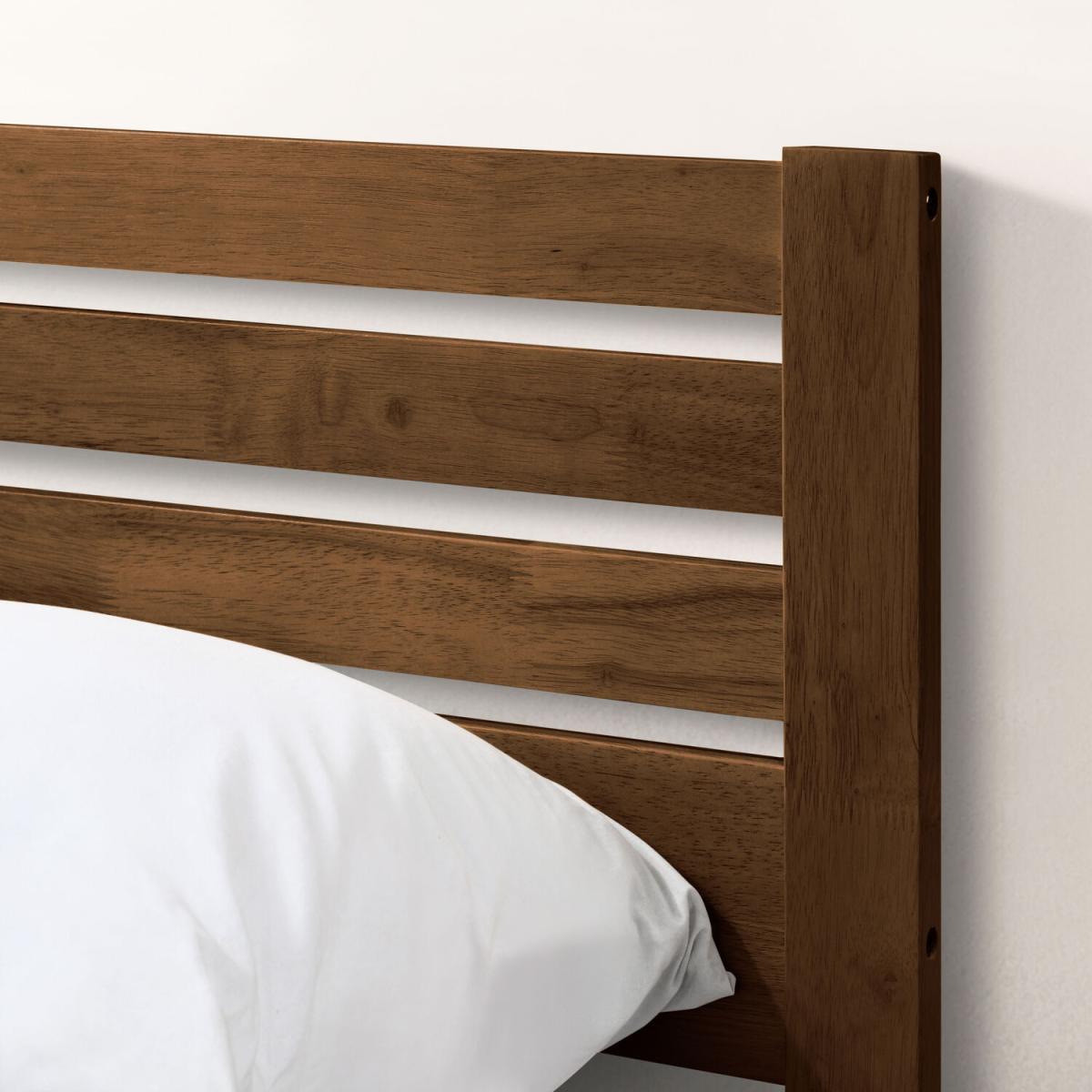 Dylan Solid Rubber Wood King Size Bed Frame - Walnut – image 7