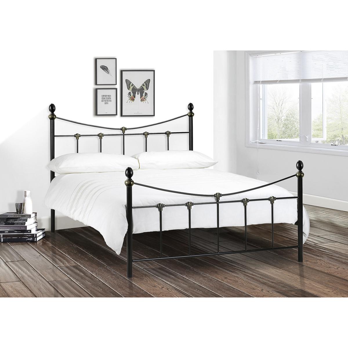 Rebecca White Bed Frame - Stone White Satin / King – image 4
