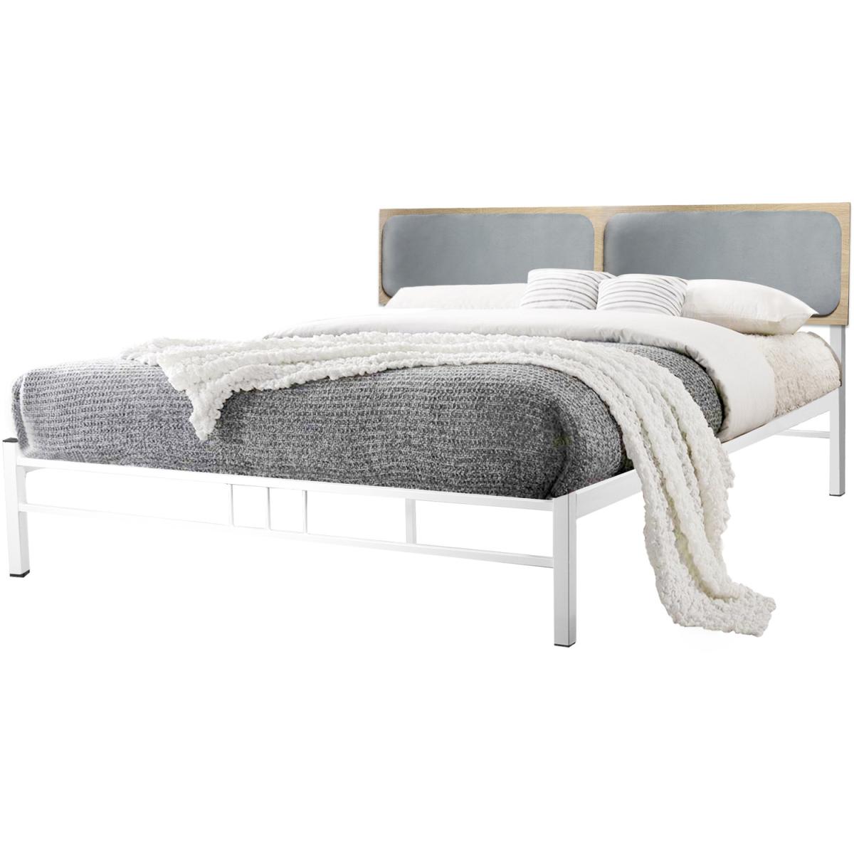 Krell UK-King Bed Frame and Headboard - White, Sonomo – image 5